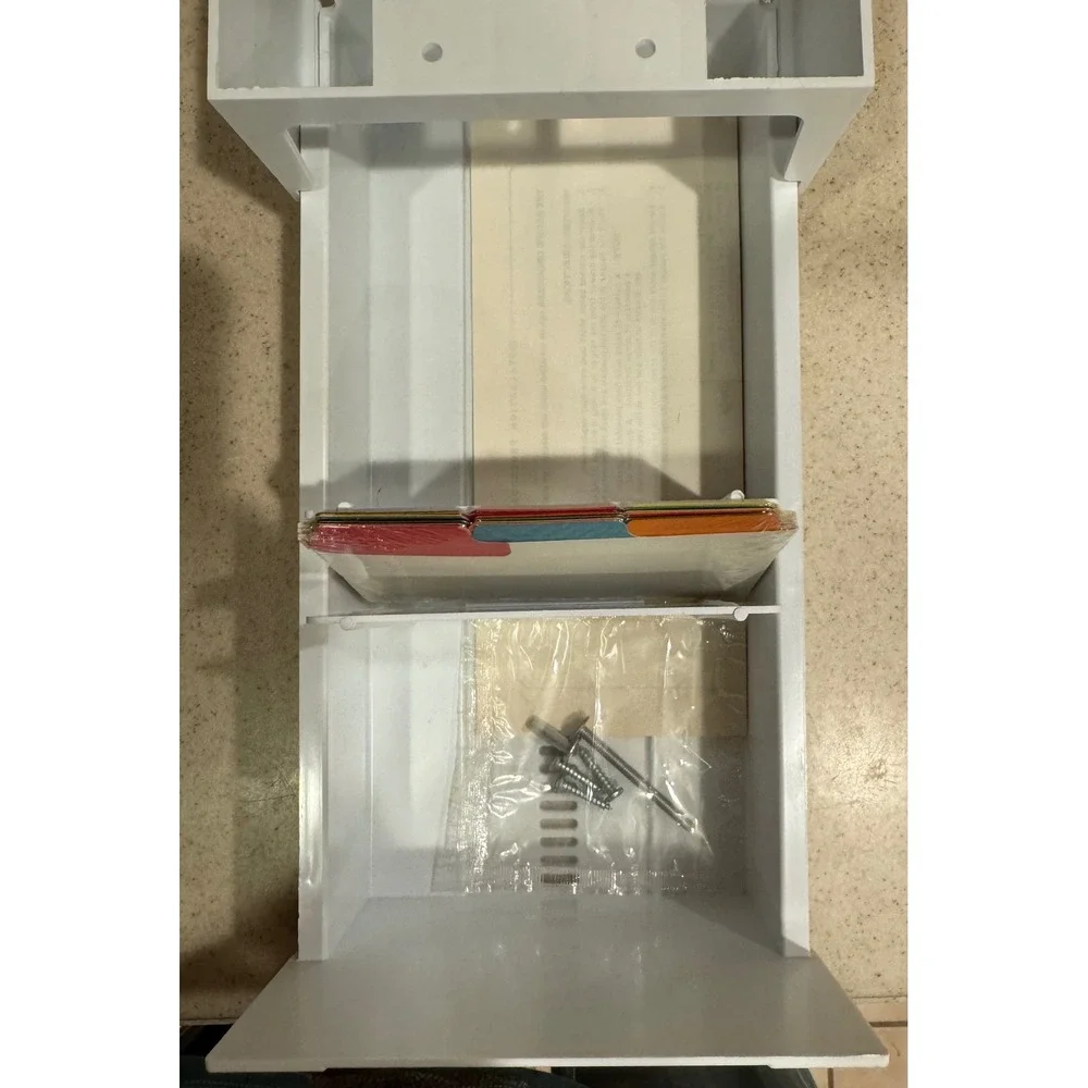 Vintage Under Cabinet Recipe Box Storage Organizer Flambeau White - New
